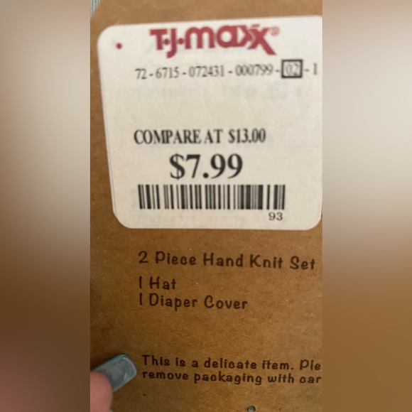 NWT Newborn Rainbow Knit Hat & Diaper Cover Set (0-3M) - Picture 2 of 5